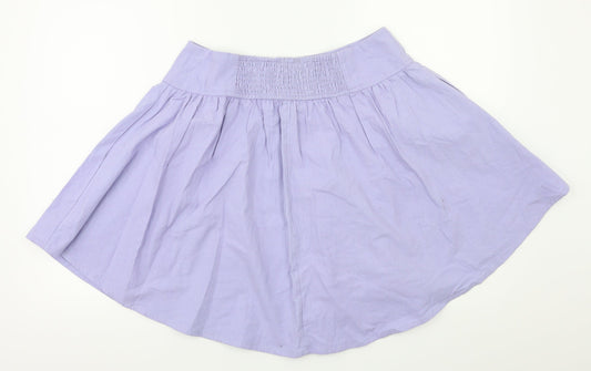 Three People  Womens Purple Houndstooth  Flare Skirt Size L