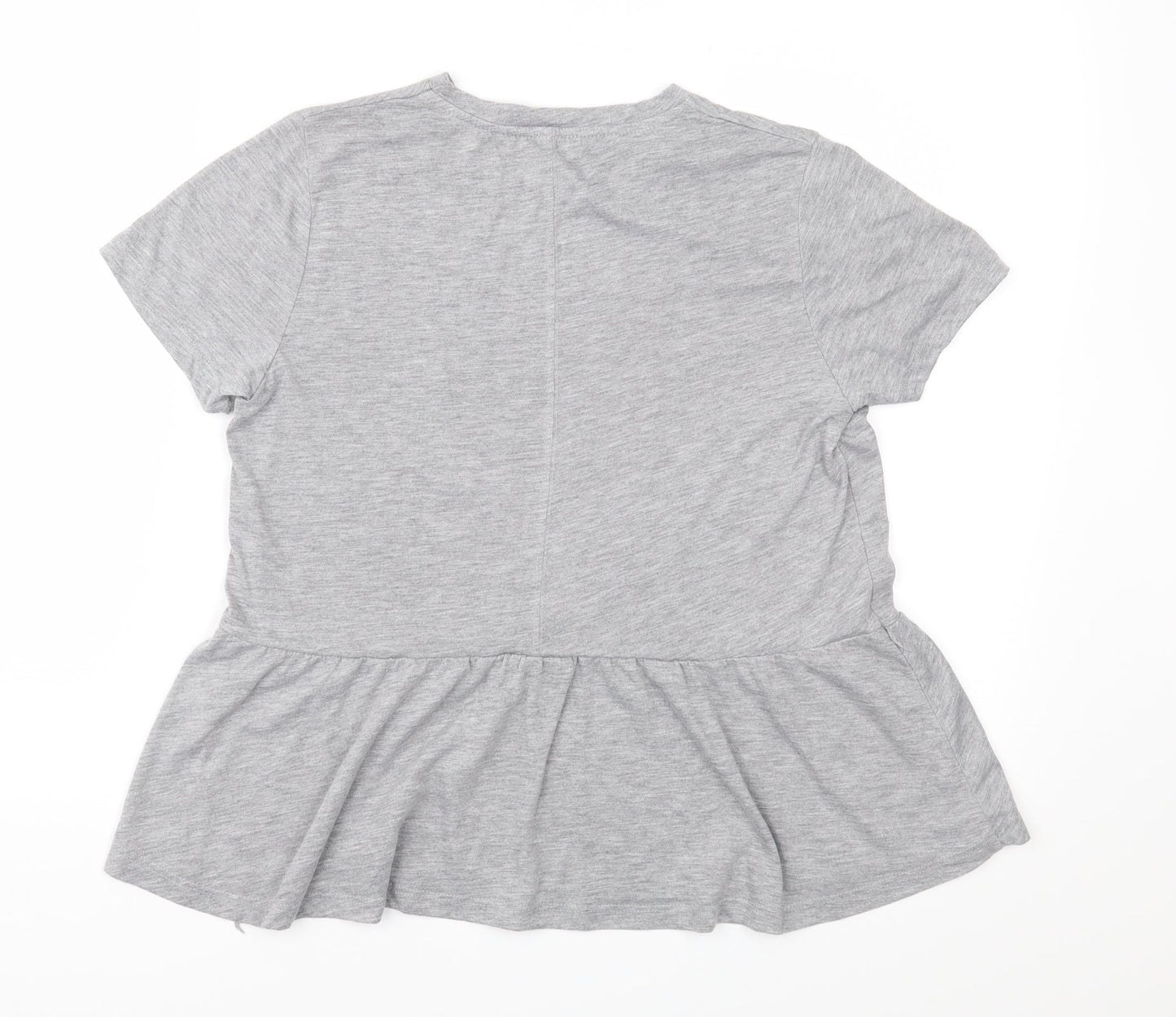 River Island Womens Grey  Jersey Basic T-Shirt Size 8