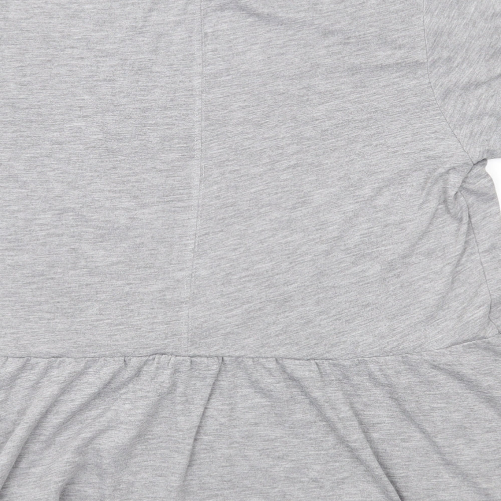 River Island Womens Grey  Jersey Basic T-Shirt Size 8