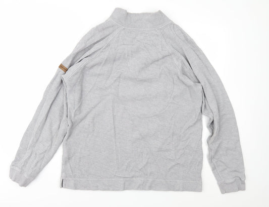 Easy Mens Grey  Knit Pullover Jumper Size L