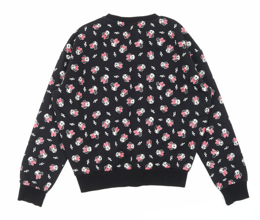 Primark Womens Black Animal Print  Pullover Sweatshirt Size 6