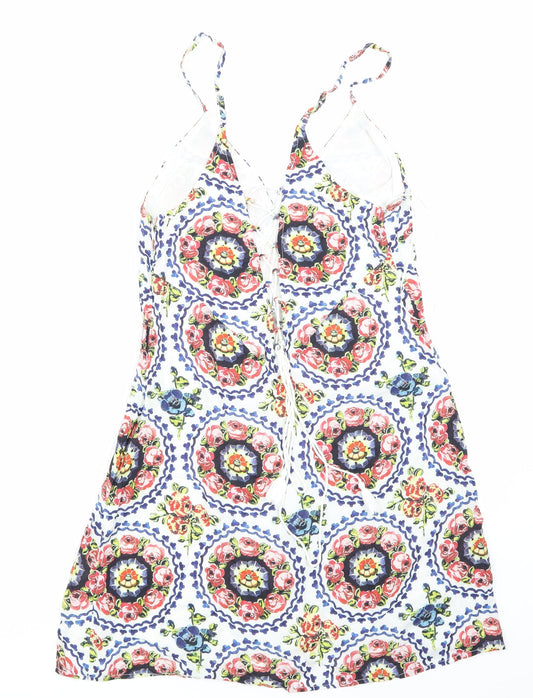 the jetset Womens White Argyle/Diamond  Shirt Dress  Size S