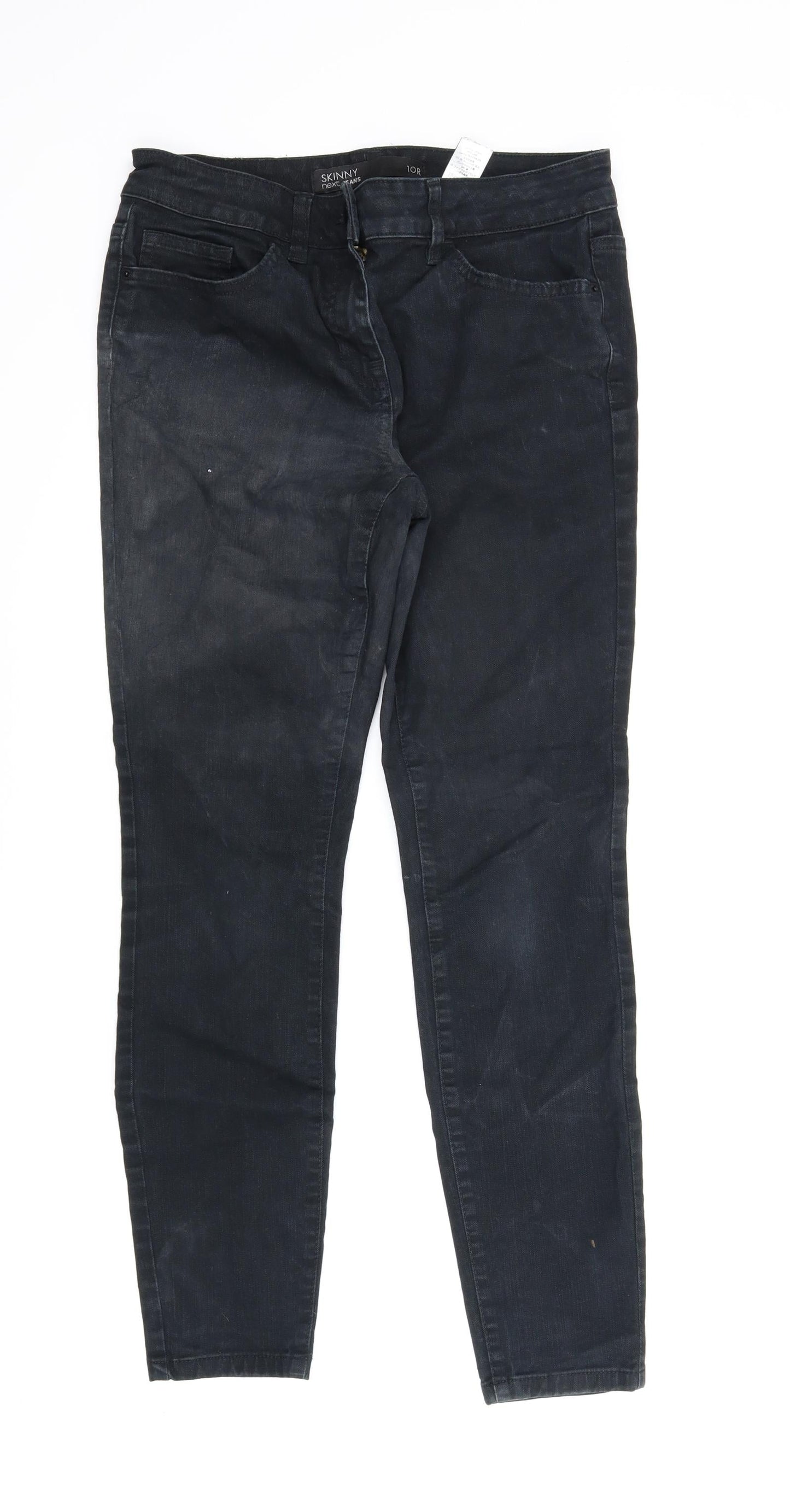 NEXT Womens Black  Denim Skinny Jeans Size 10 L27.5 in