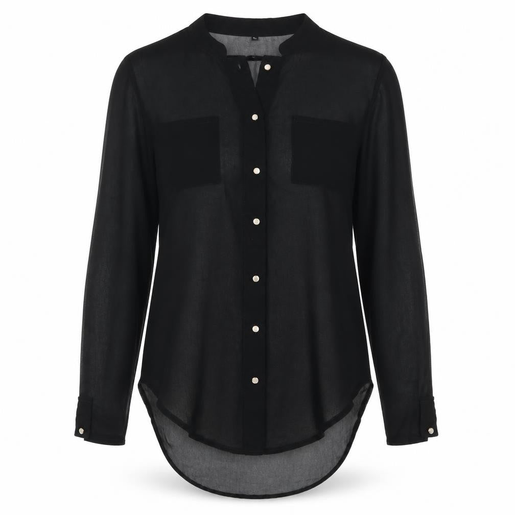 Preworn Womens Black   Basic Button-Up Size S