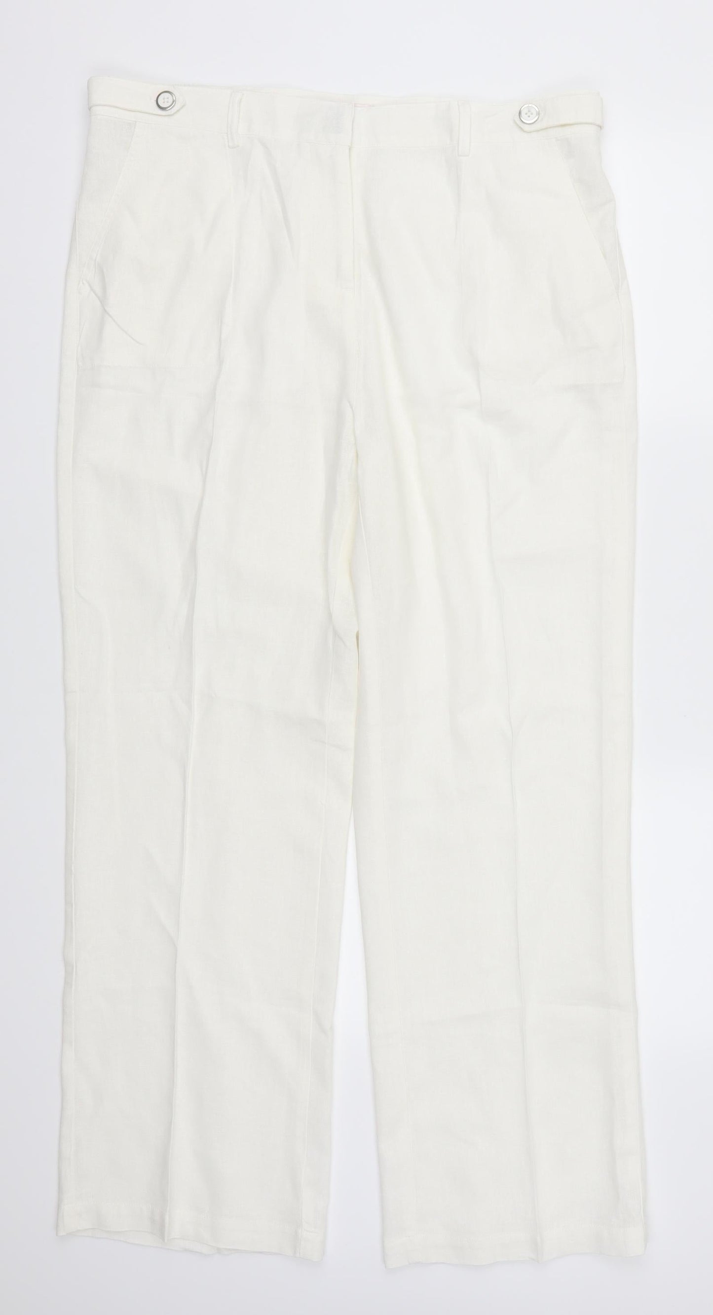 Anna Rose Womens White   Trousers  Size 16 L29.5 in