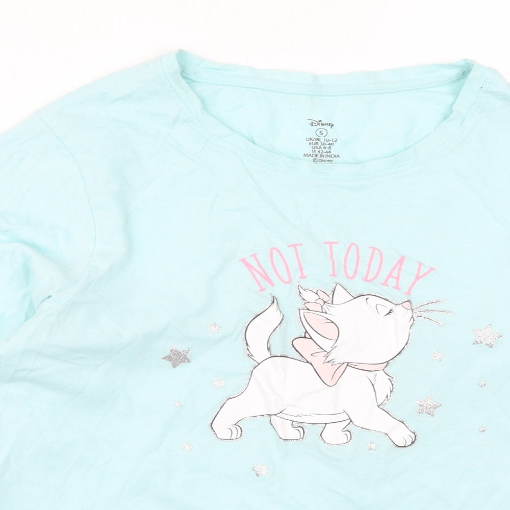 Primark Womens Blue Solid  Top Pyjama Top Size 10  - Not Today Cat