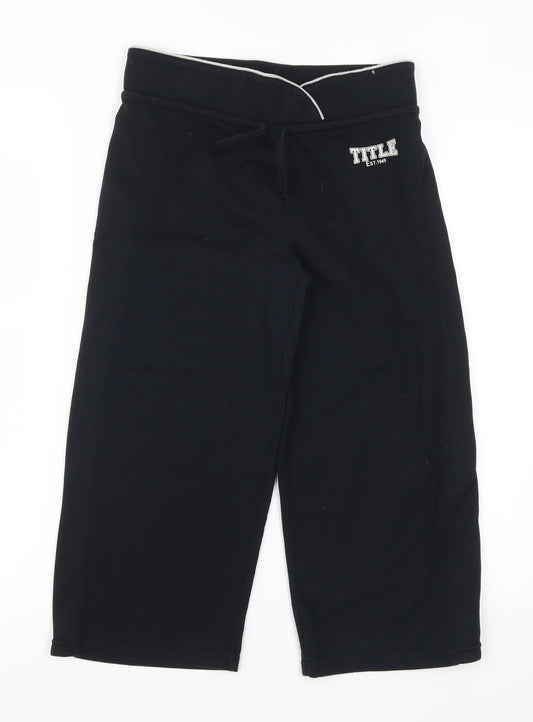 TITLE Womens Black   Sweatpants Trousers Size 10