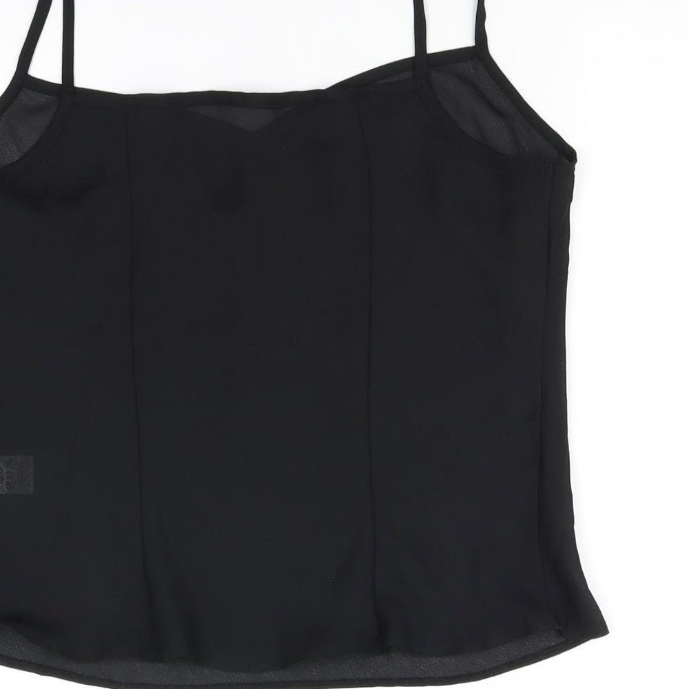 Preworn Womens Black   Basic Tank Size 14
