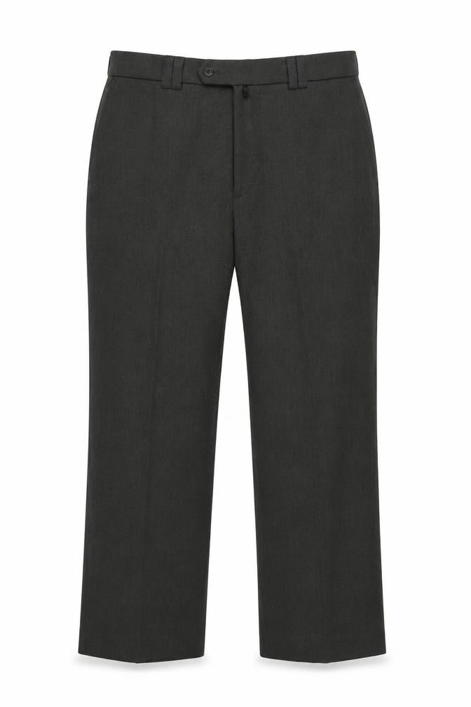 Front view of Meyer women’s green trousers, size UK 38, in, 29-inch leg
