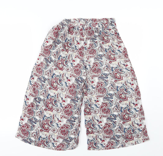 Make Way Womens Multicoloured Paisley  Culotte Shorts Size 8