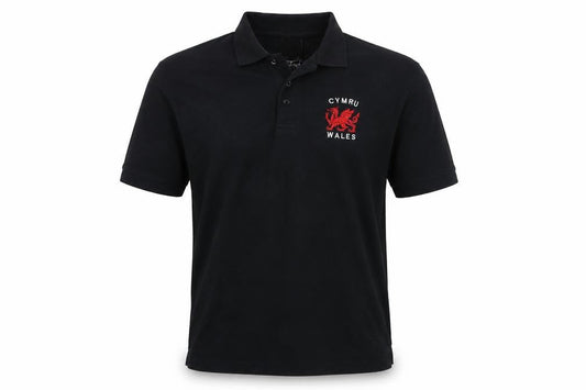 Manav Mens Black    Polo Size M  - Wales