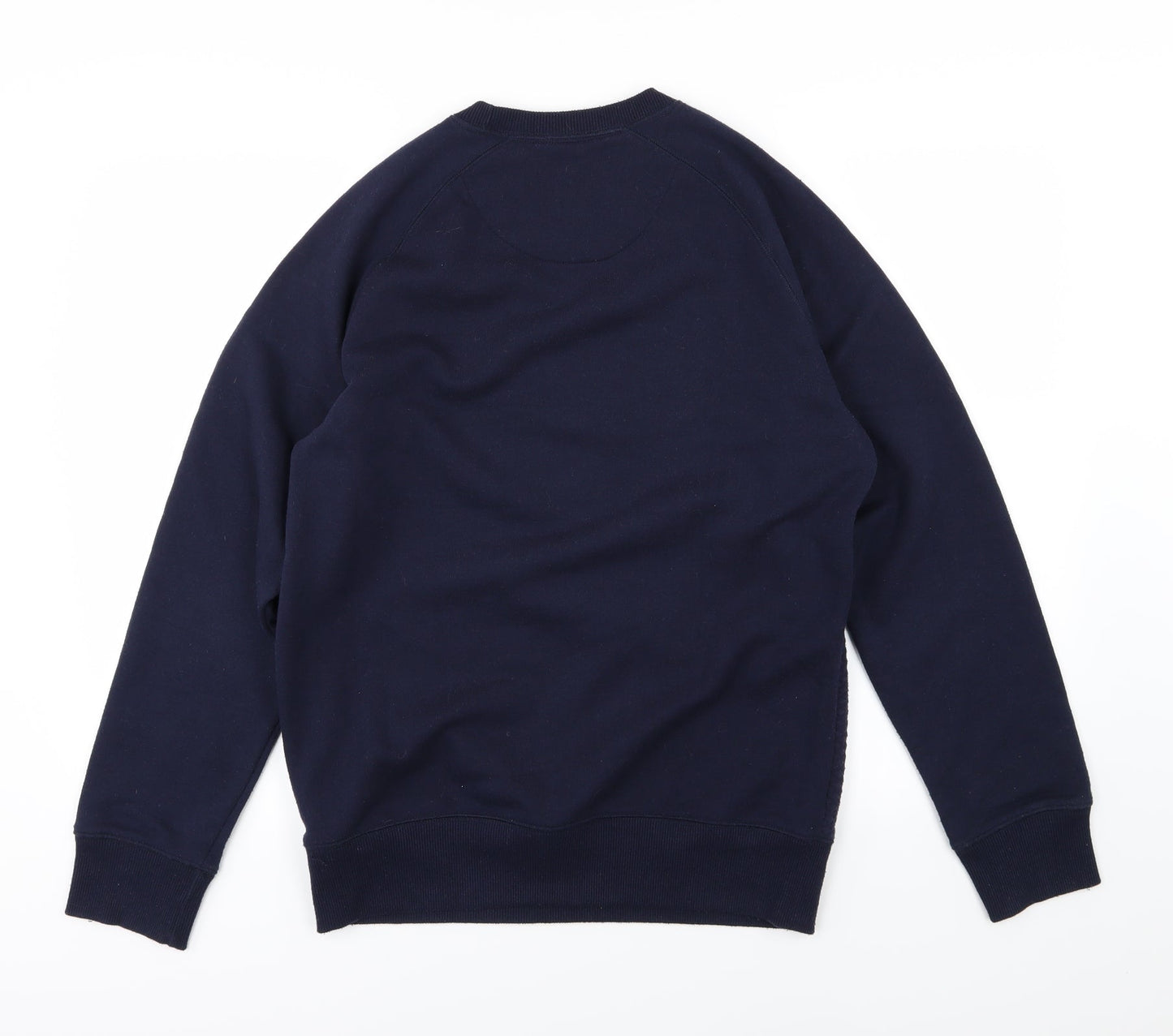 Easy Womens Blue Argyle/Diamond Jersey Pullover Sweatshirt Size M