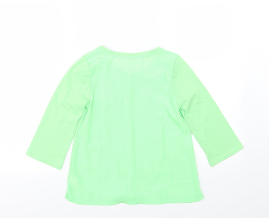 Gap Girls Green  Jersey Basic T-Shirt Size 10-11 Years
