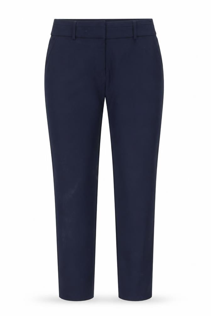 Front view of Papaya women’s blue trousers, size UK 12, 26-inch leg