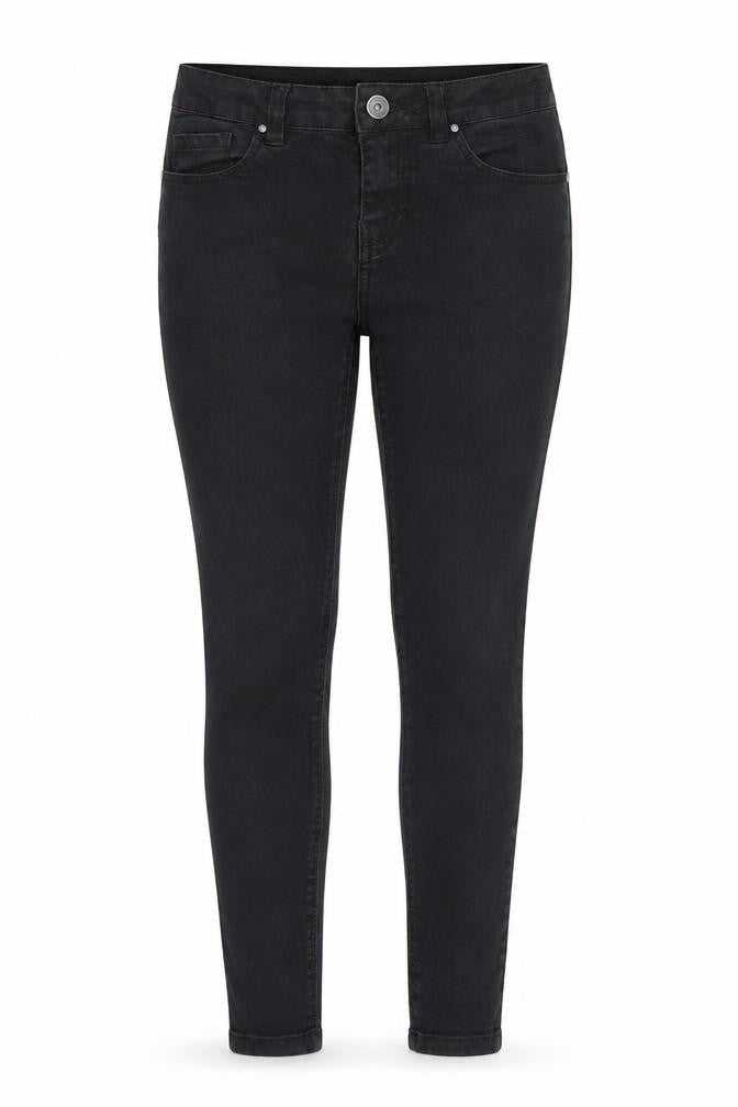 Front view of New Look women’s black skinny jeans, size UK 8, 26-inch leg