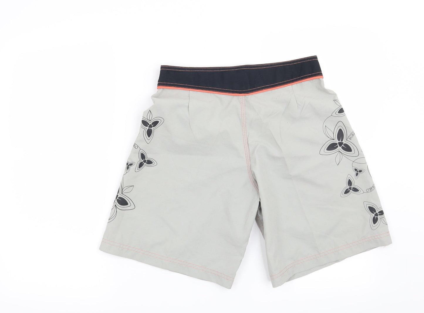 Preworn Womens Grey Floral  Bermuda Shorts Size S