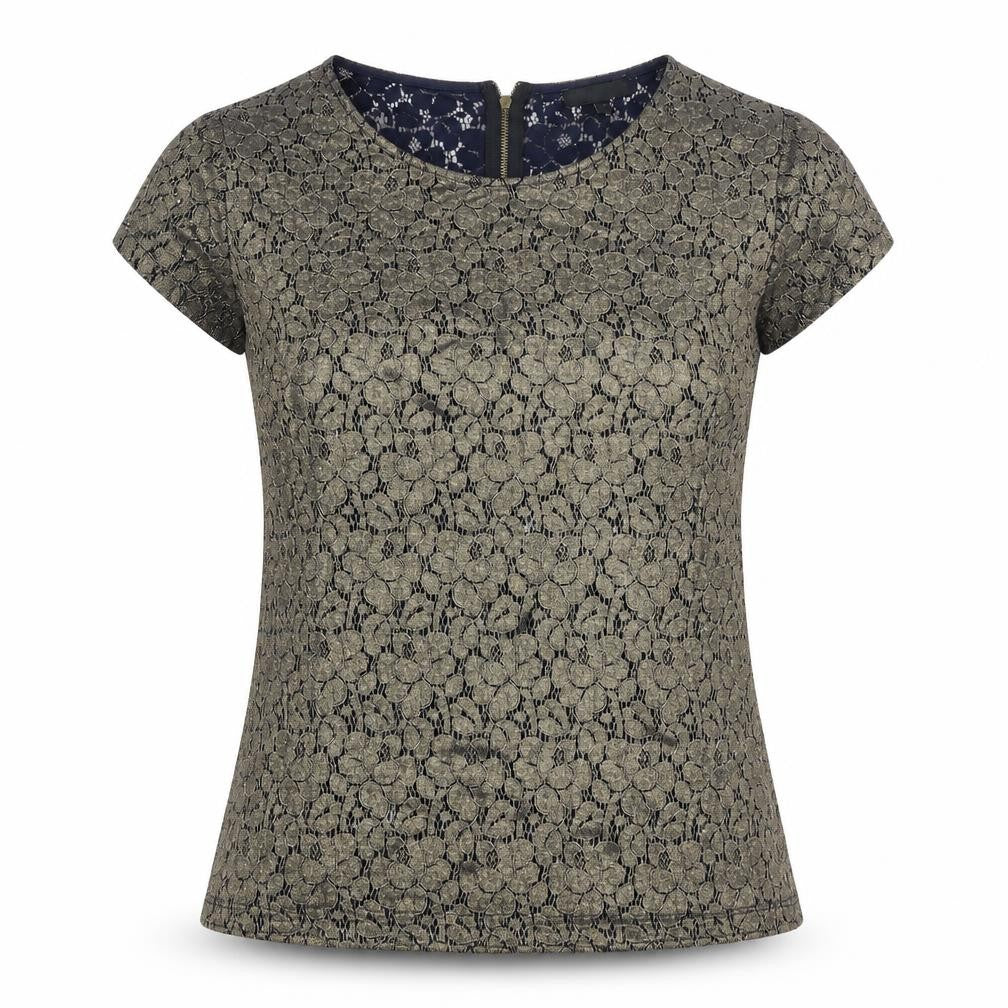 Next Womens Gold Floral  Basic Blouse Size 10
