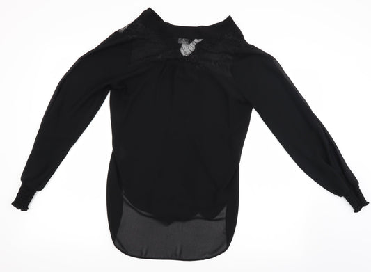 Dorothy Perkins Womens Black   Basic Blouse Size 8