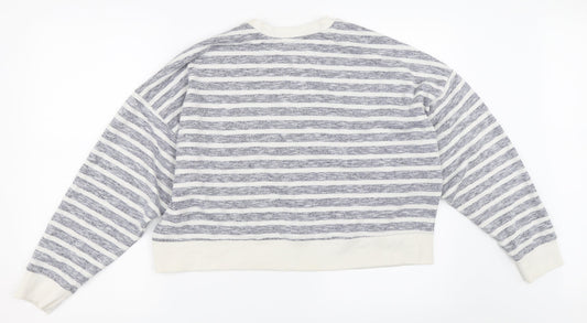 Primark Womens Blue Striped  Pullover Sweatshirt Size 14