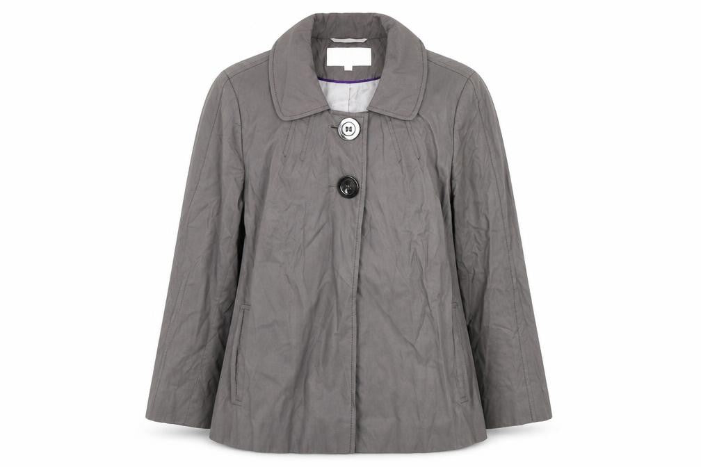 Front view of Ronit Zilkha women’s grey jacket, size UK 10