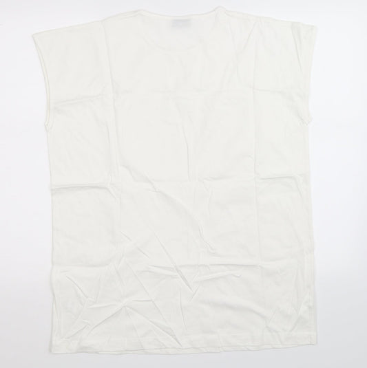 Detail Mens White   Basic Tank Size L