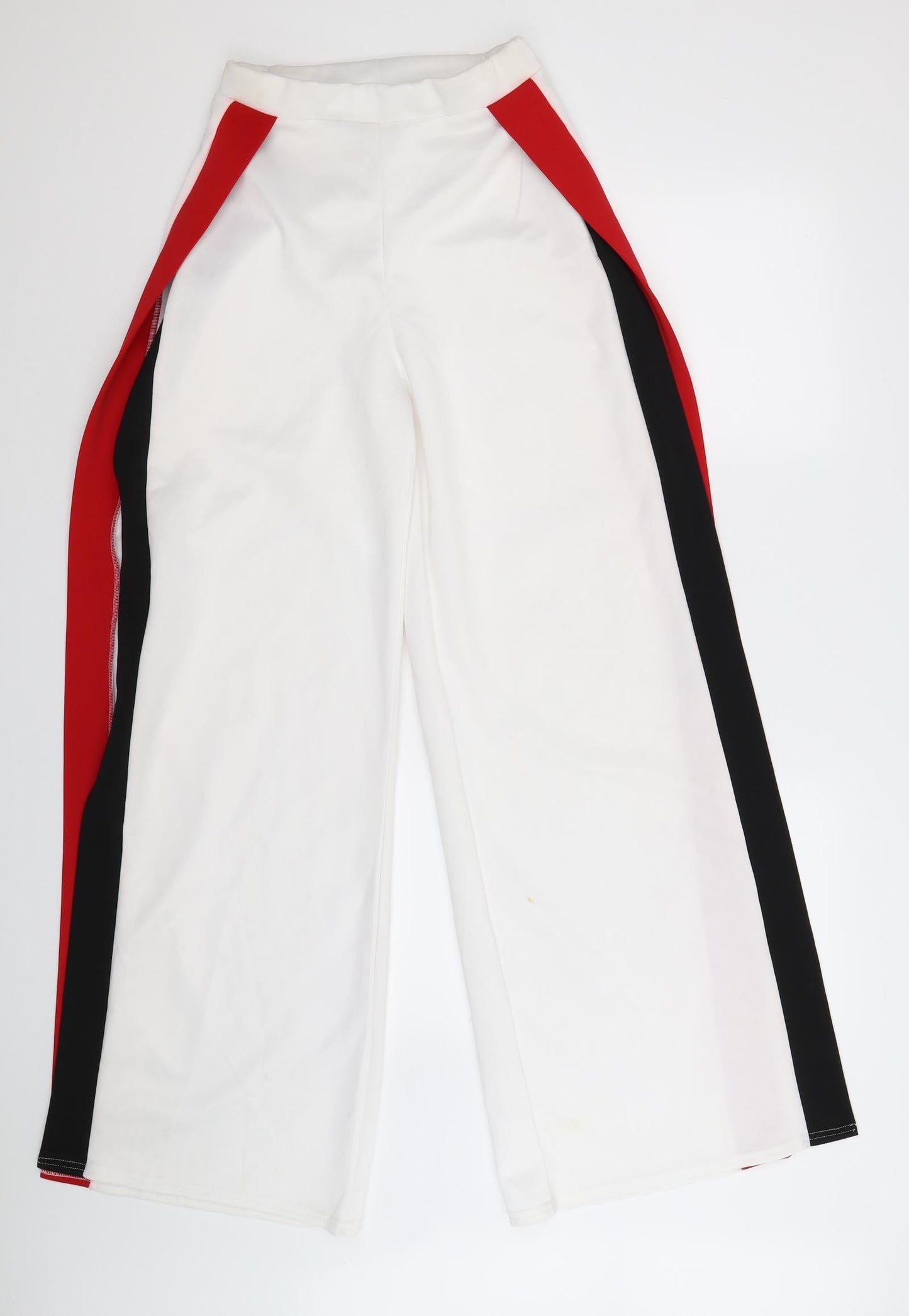 PRETTYLITTLETHING Womens White   Trousers  Size 8 L32 in