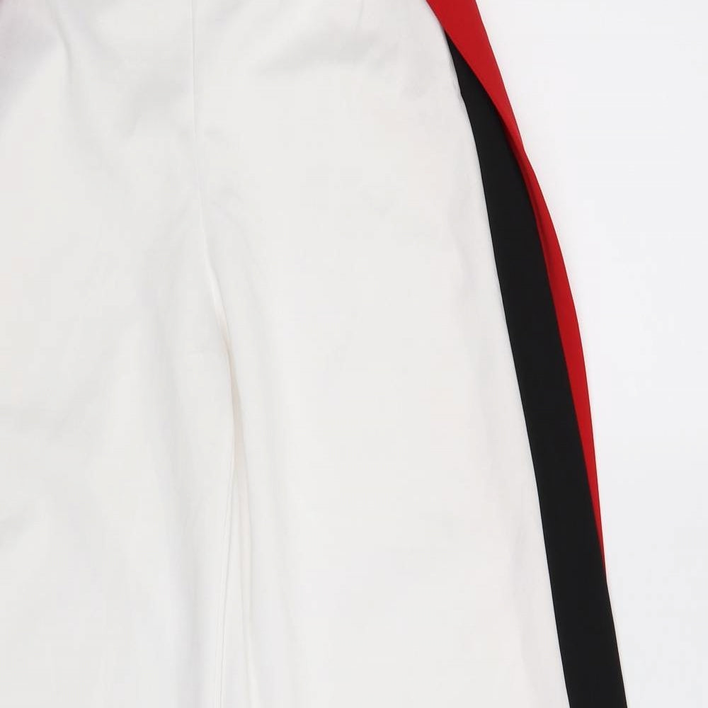PRETTYLITTLETHING Womens White   Trousers  Size 8 L32 in