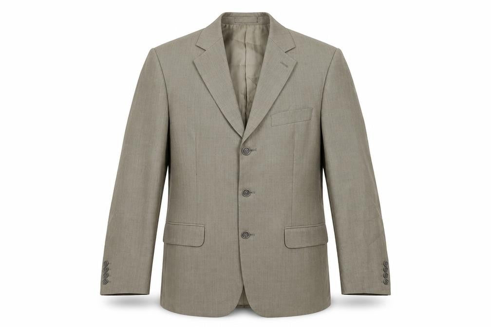 Front view of BHS men’s green jacket suit jacket, size 38