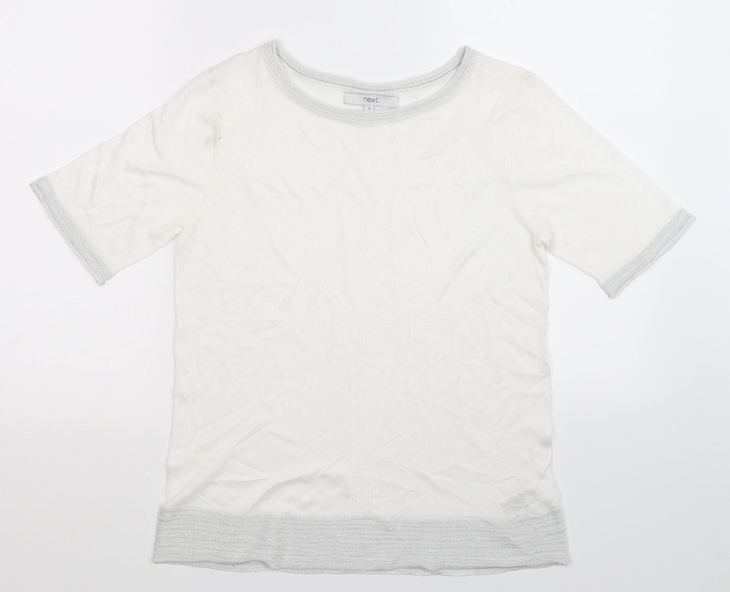NEXT Womens White  Knit Pullover Jumper Size 8