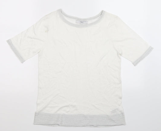 NEXT Womens White  Knit Pullover Jumper Size 8