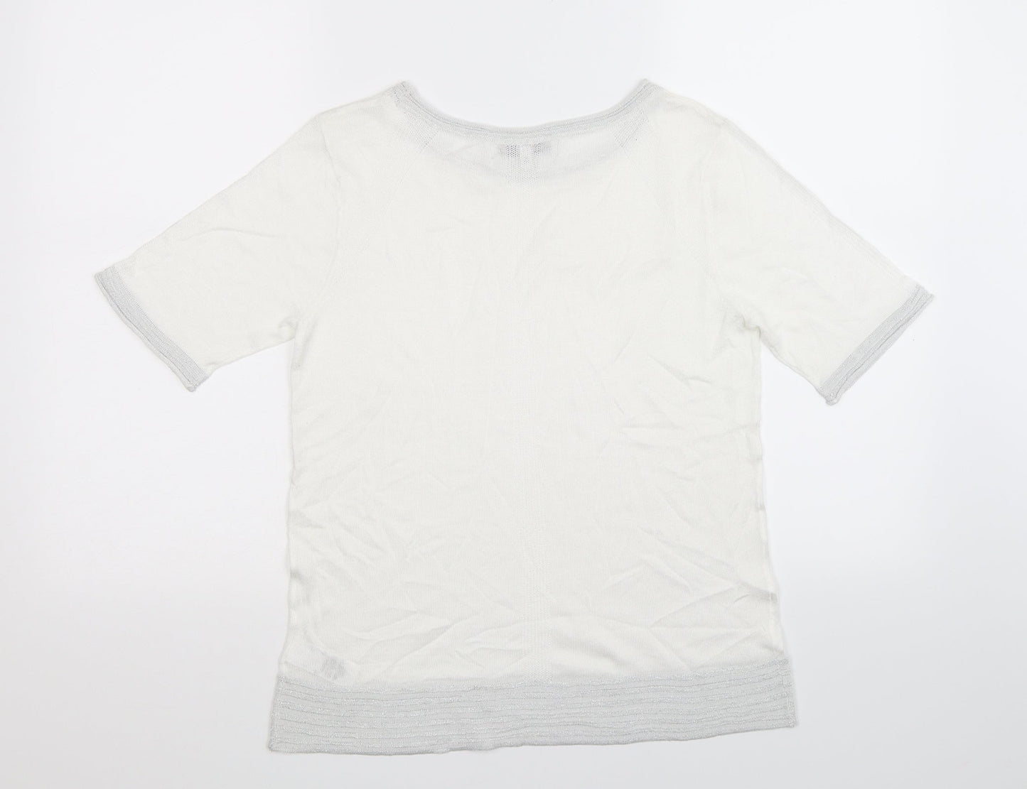 NEXT Womens White  Knit Pullover Jumper Size 8