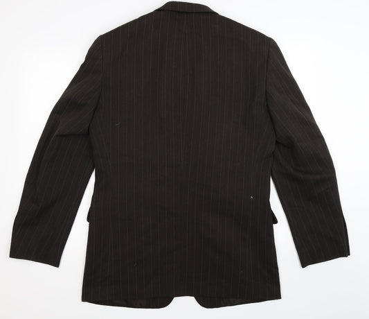 Taylor & Wright Mens Black Striped  Jacket Suit Jacket Size 40