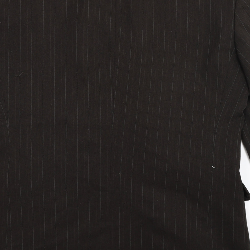 Taylor & Wright Mens Black Striped  Jacket Suit Jacket Size 40