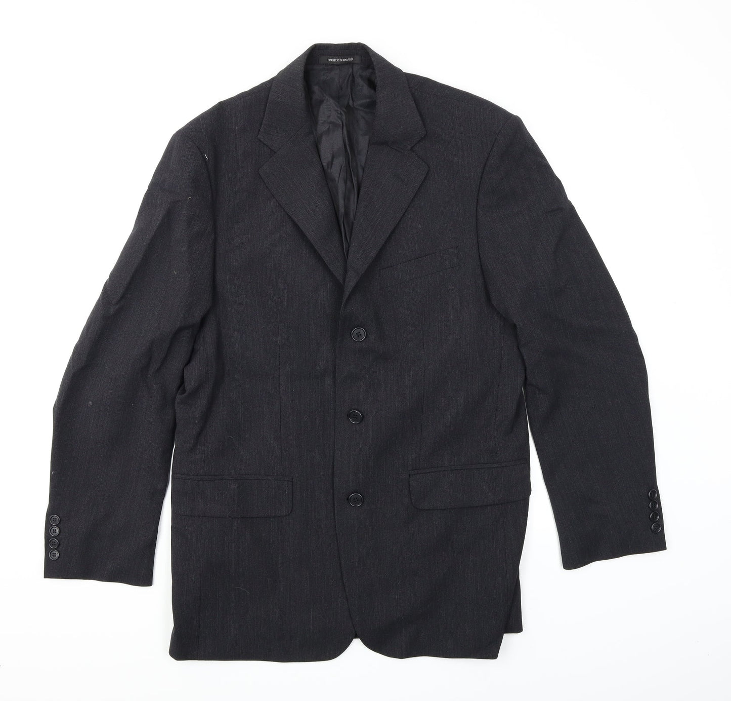 Patrick Bernard Mens Black   Jacket Suit Jacket Size 38