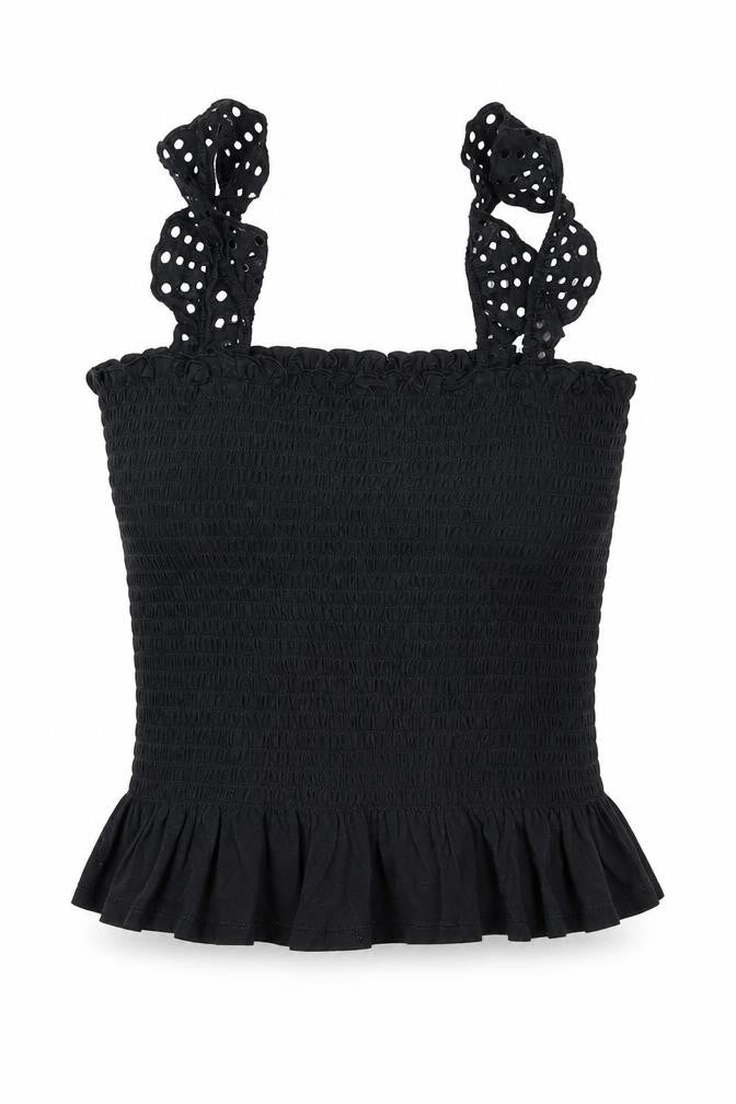 Front view of New Look women’s black camisole blouse, size L