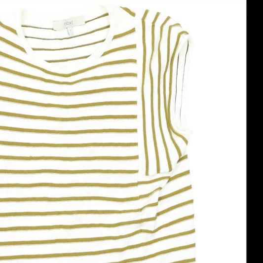 NEXT Womens Multicoloured Striped  Basic T-Shirt Size 10