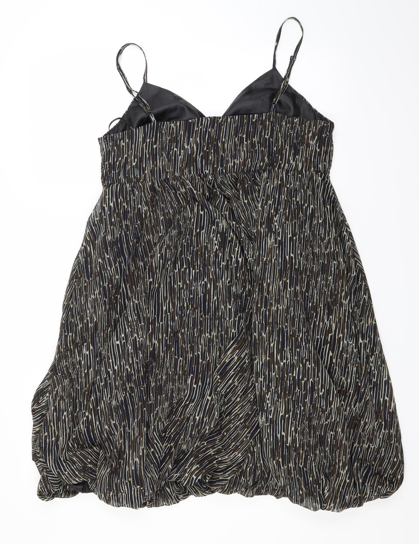 S'NOB Womens Brown Check  Fit & Flare  Size L  - Babydoll