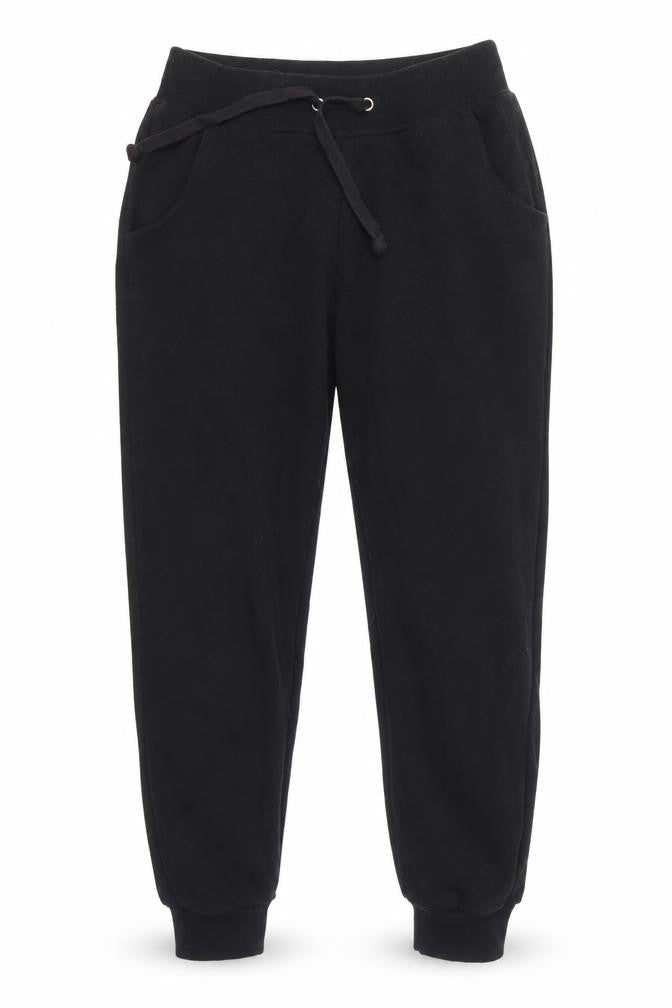 Front view of New Look women’s black sweatpants, size UK 8, 26-inch leg
