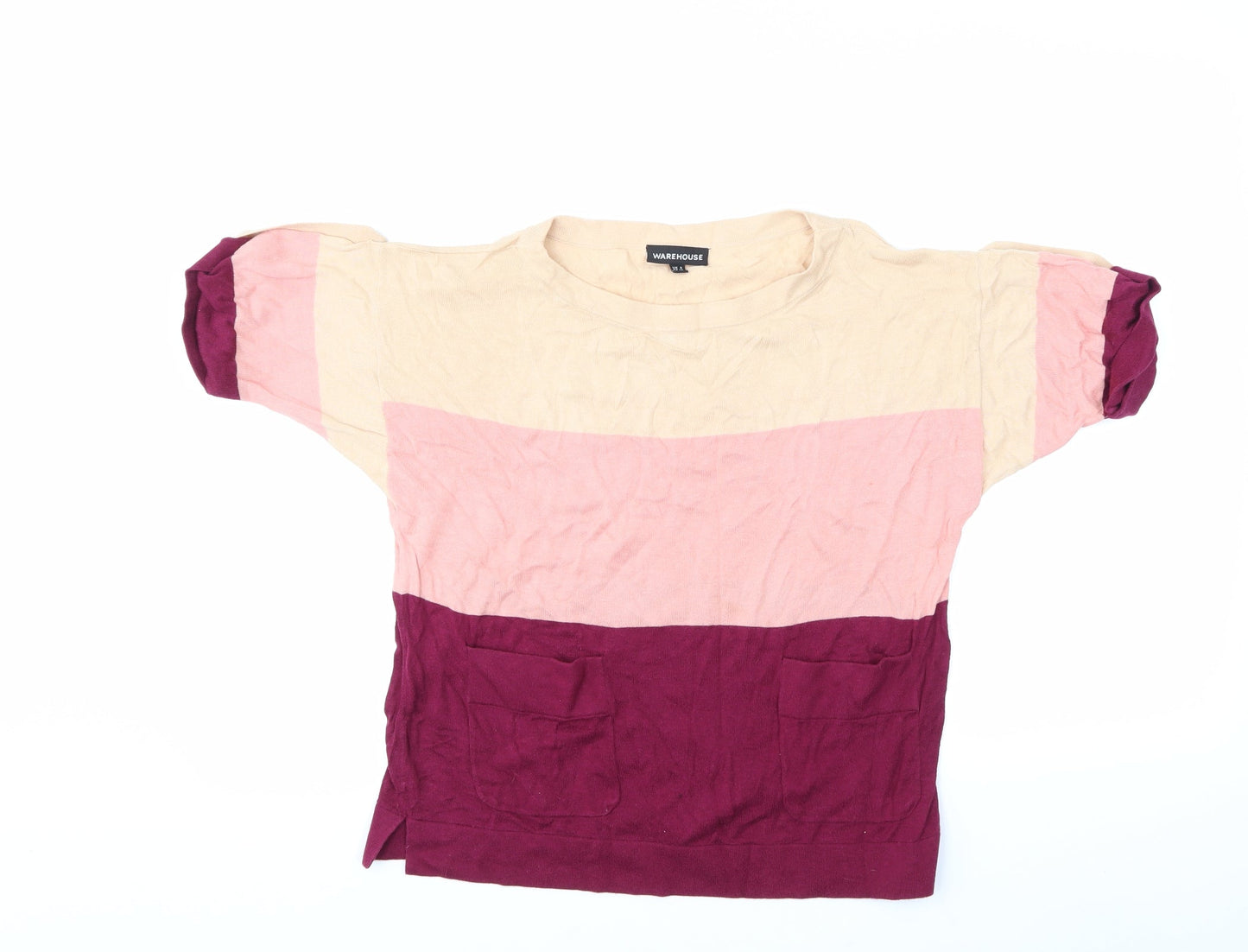 WAREHOSUE Womens Multicoloured Striped  Pullover Jumper Size 8