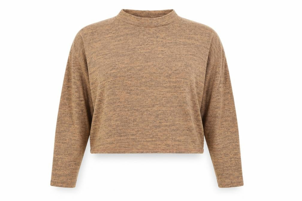 Front view of I SAW IT FIRST women’s brown jumper, size UK 10