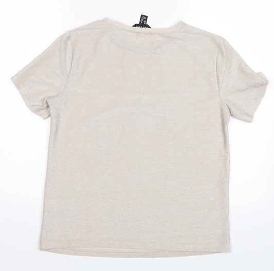 New Look Womens Silver   Basic Polo Size 12