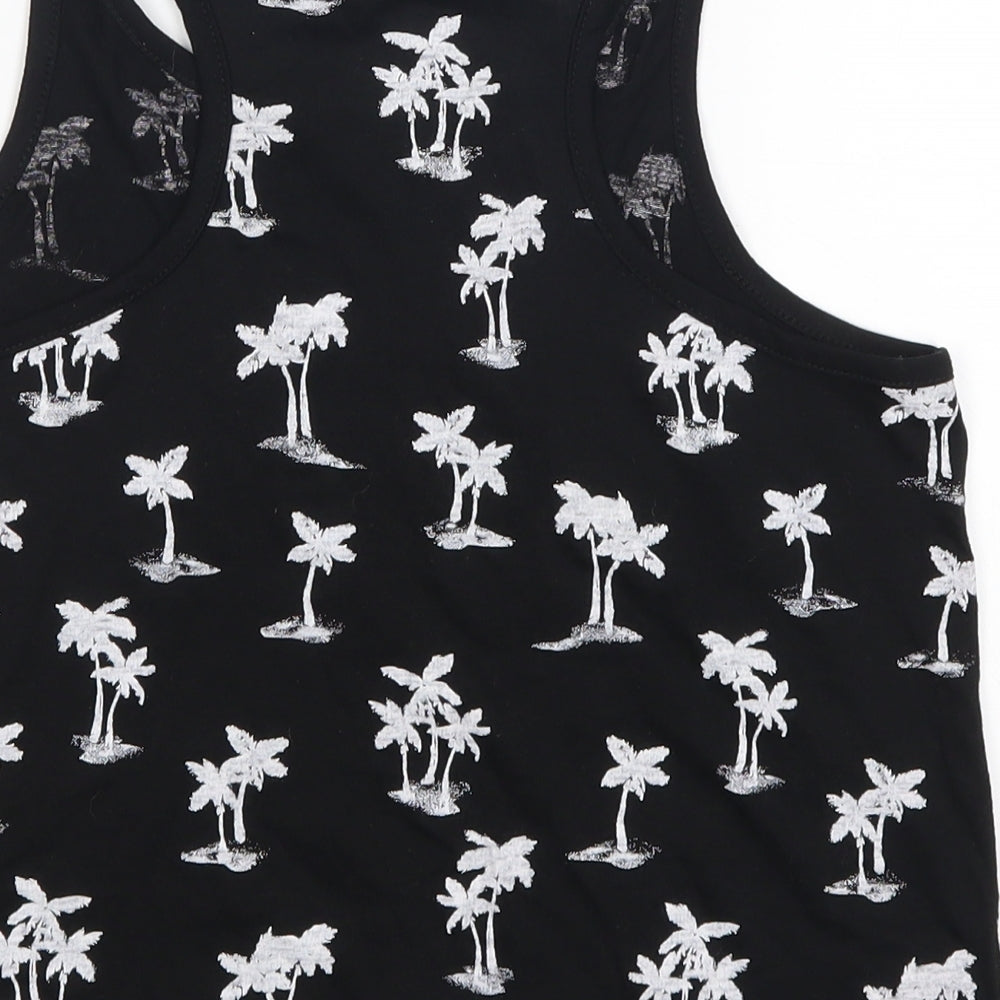 H&M Girls Black   Basic Tank Size 10-11 Years