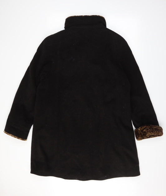 Milo Womens Black   Overcoat Coat Size 10