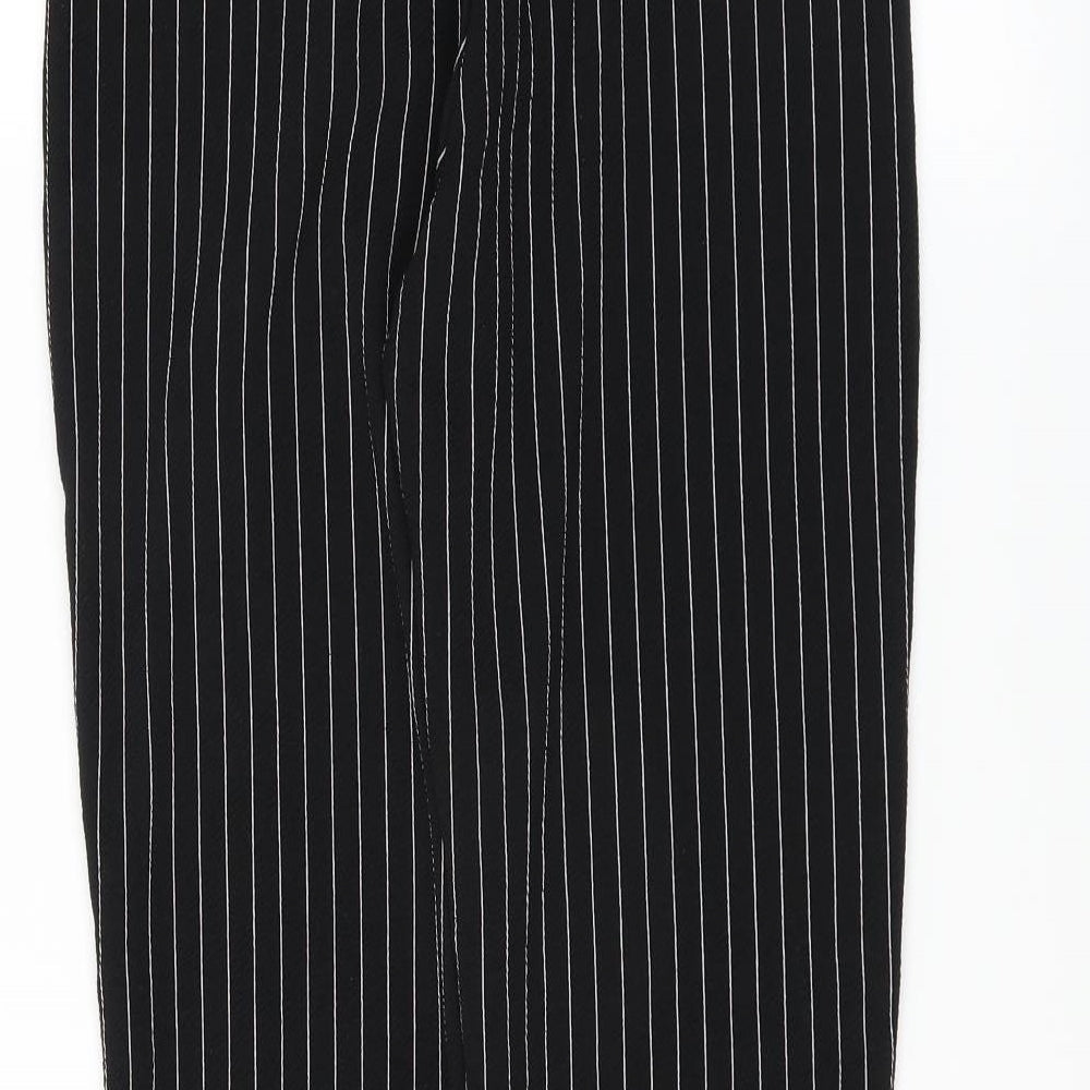 PRETTYLITTLETHING Womens Black   Trousers  Size 10 L28 in