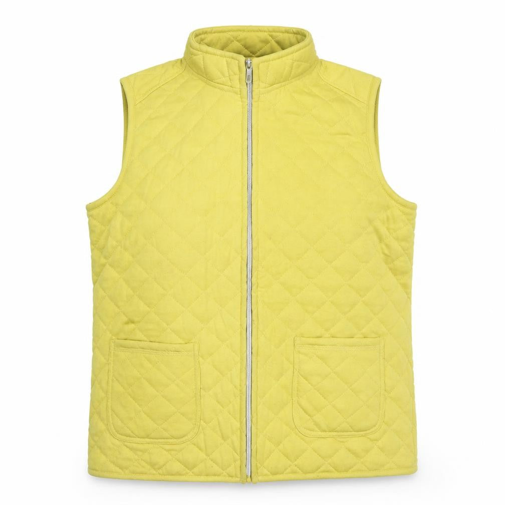 Front view of Bonmarché women’s yellow jacket, size UK 12