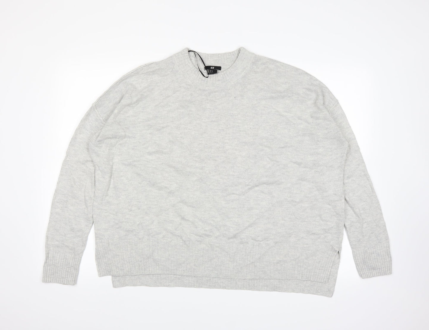 H&M Womens Grey   Pullover Jumper Size M