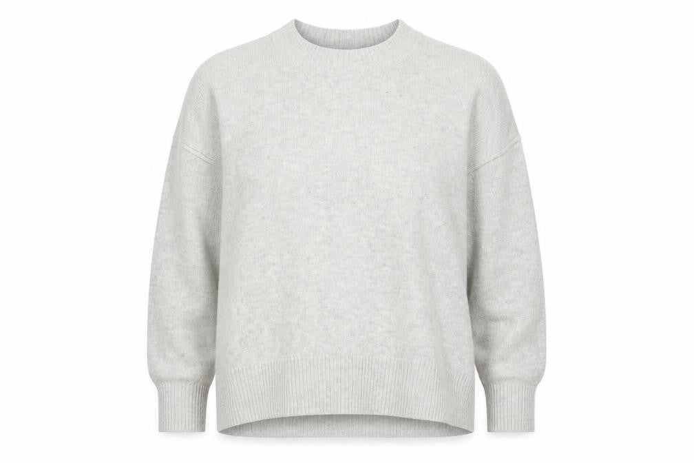 Front view of H&M women’s grey jumper, size M