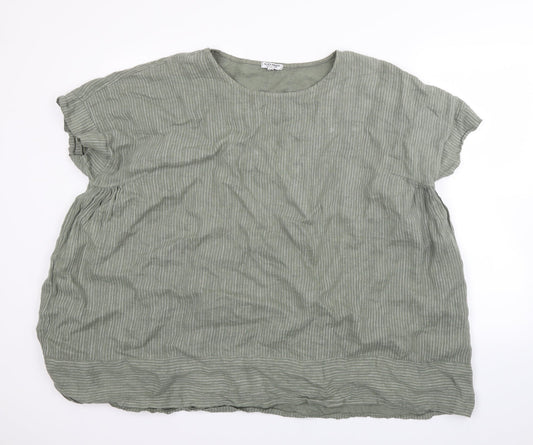 Alba Monti Womens Green   Basic Blouse Size XL