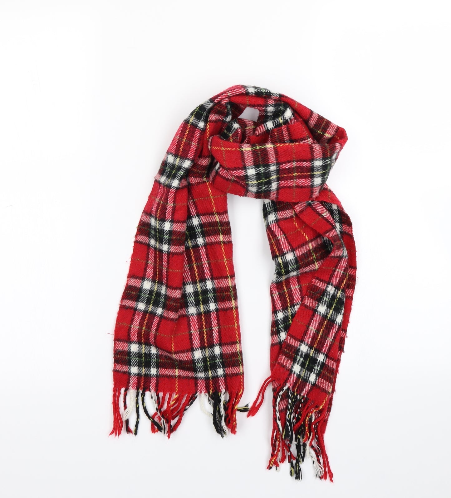 Preworn Unisex Multicoloured Check  Scarf Scarves & Wraps One Size