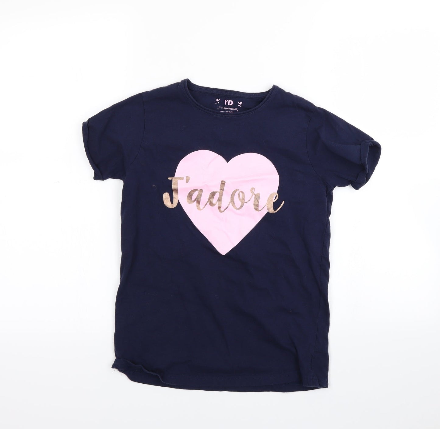 YD Girls Blue   Basic T-Shirt Size 12 Years